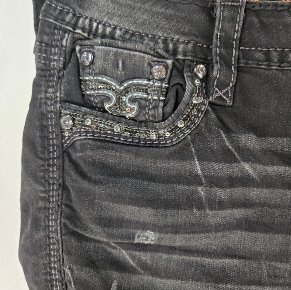 Rock Revival Beliss mid-rise Skinny Jeans Stretch Sz 27 X 31 - Picture 3 of 13